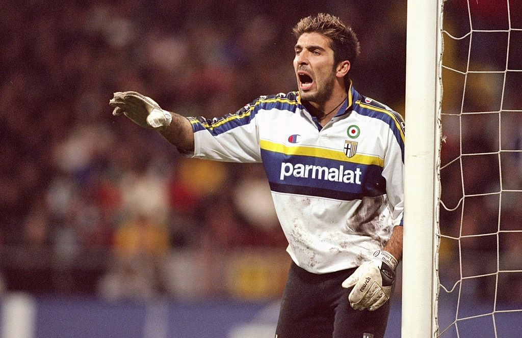 Buffon como portero del Parma
