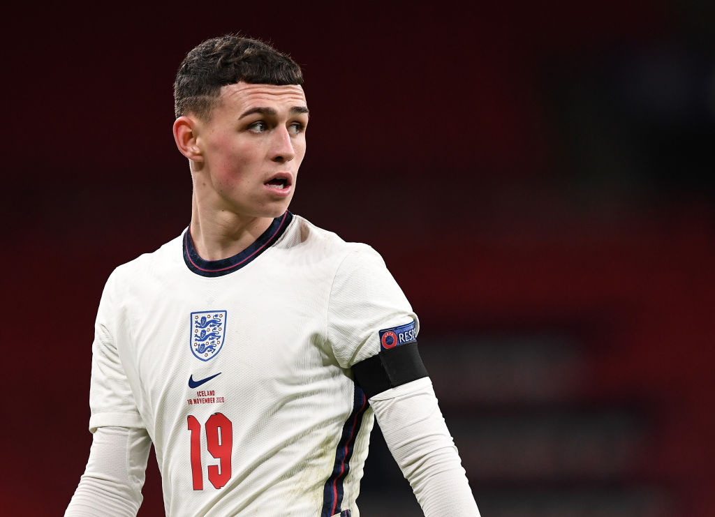 Phil Foden con la selección inglesa