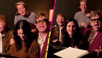 Momentazo: Courteney Cox, Elton John y Ed Sheeran le cantan "Tiny Dancer" a Lisa Kudrow