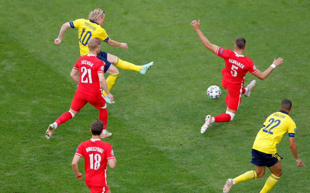 Emil Forsberg gol de Suecia ante Polonia