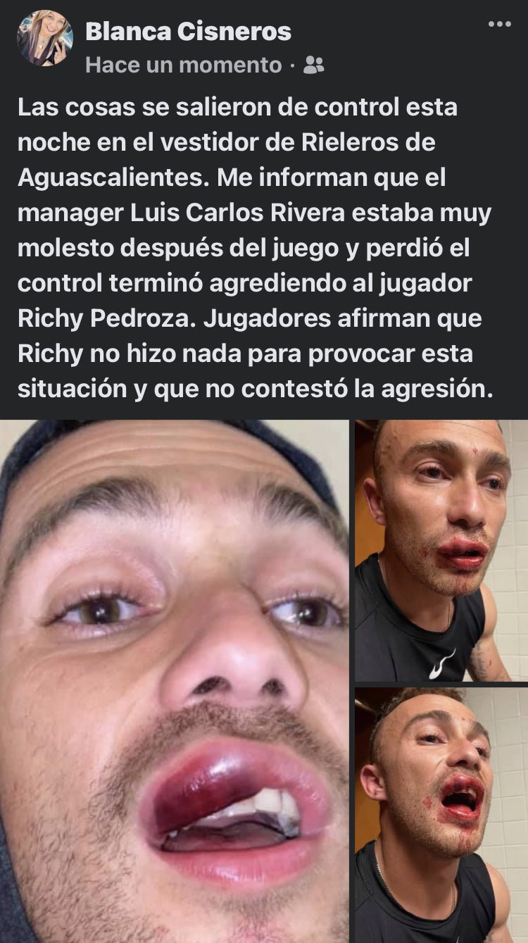 WTF!? Multan al mánager de Rieleros de Aguascalientes por golpear a un jugador