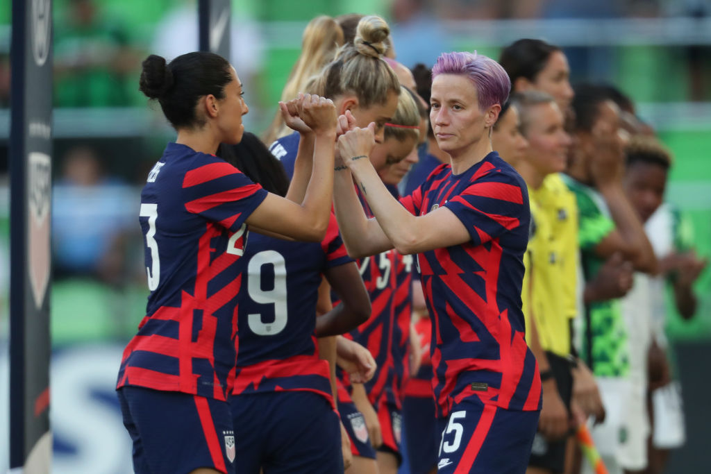 Megan Rapinoe con la selección femenil de Estados Unidos