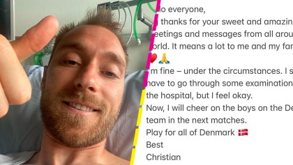 ”Estoy bien”, las primeras palabras de Christian Eriksen en el hospital después de su colapso en Eurocopa