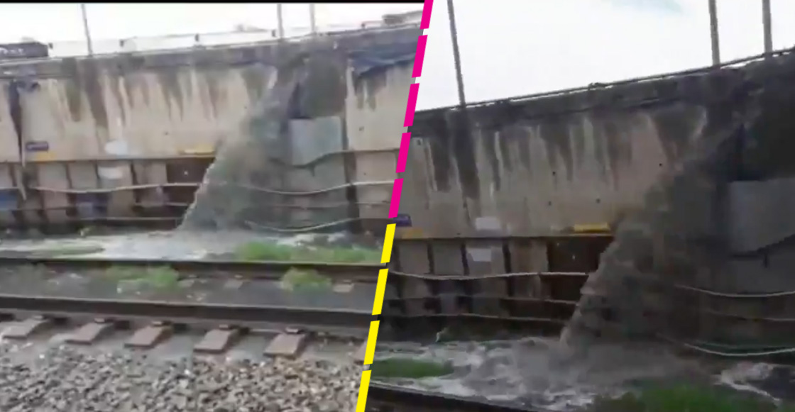 Cascada integrada: Por lluvias se inundan vías en la Línea A del Metro CDMX