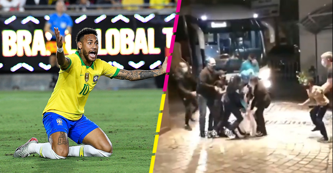 WTF? Fanáticos en Brasil se lanzan sobre Neymar y termina cojeando