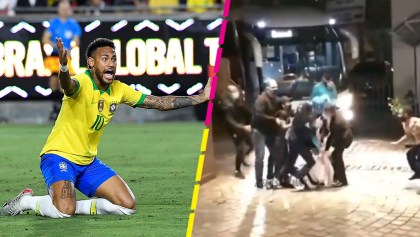 WTF? Fanáticos en Brasil se lanzan sobre Neymar y termina cojeando