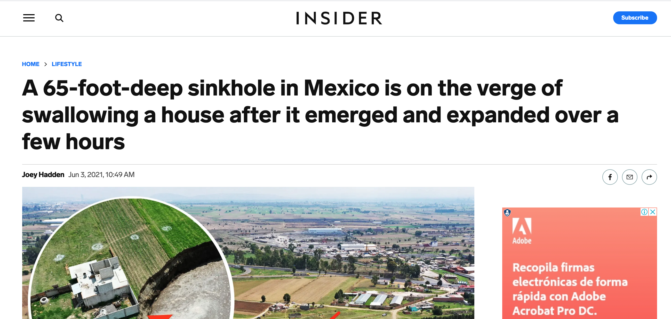 Cobertura del socavón en Puebla desde otros países