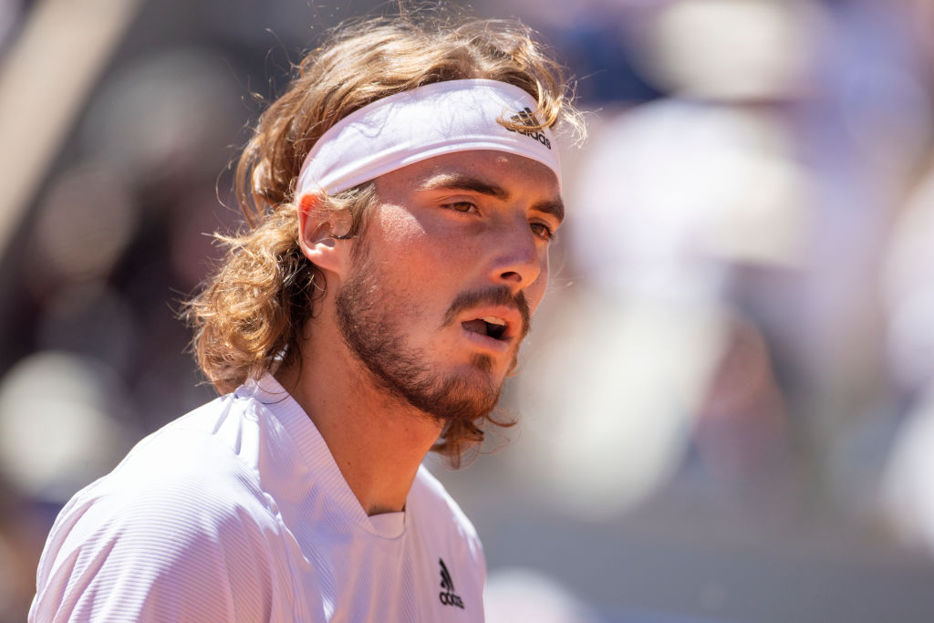 Stefanos Tsitsipas en la final de Roland Garros