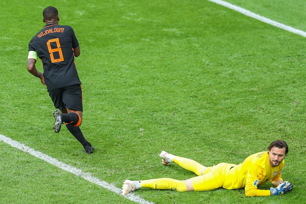 Wijnaldum gol de los Países Bajos sobre Macedonia del Norte