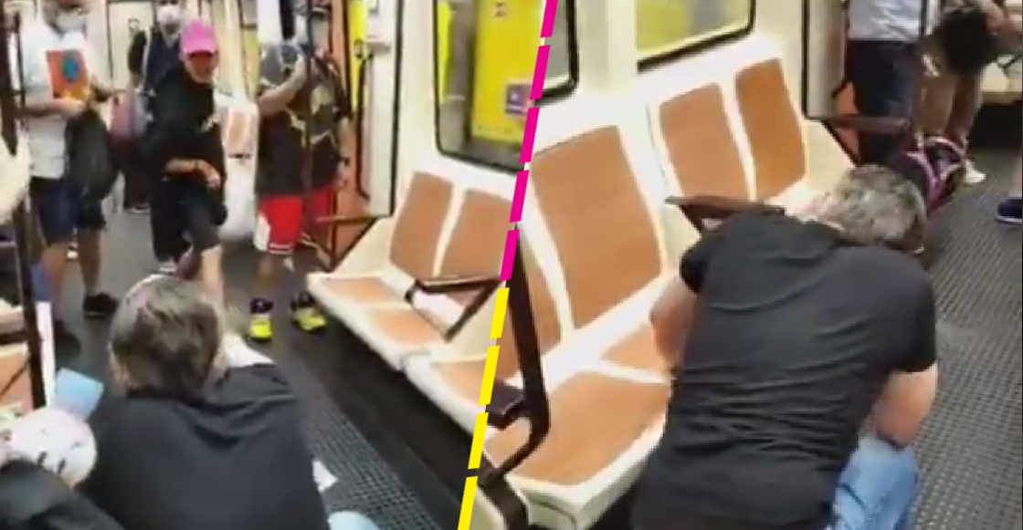 Este sujeto agredió a un enfermero que le pidió usar cubrebocas en el Metro