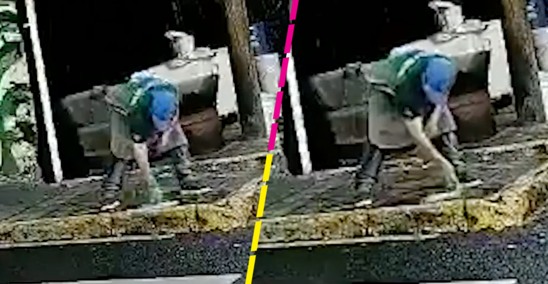 ¿El sazón? Captan a taquero presuntamente lavando un trapo con agua de un charco