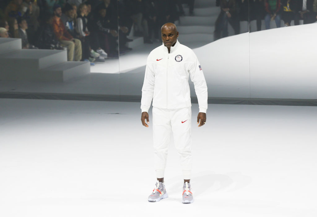 Carl Lewis en la presentación de los uniformes de Estados Unidos para Tokio 2020