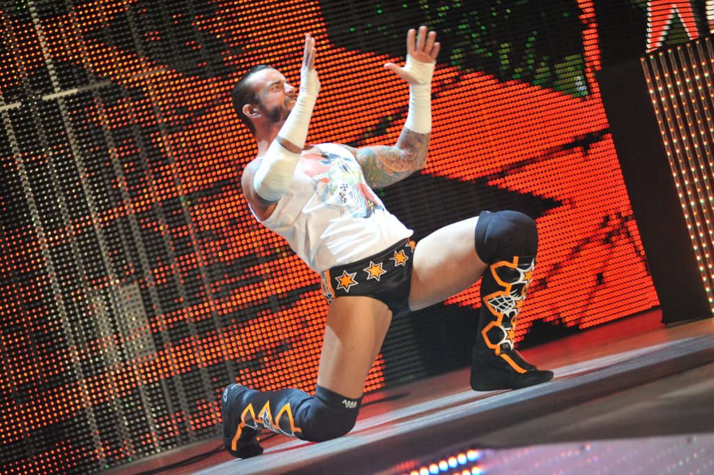 CM Punk en una de sus presentaciones con WWE