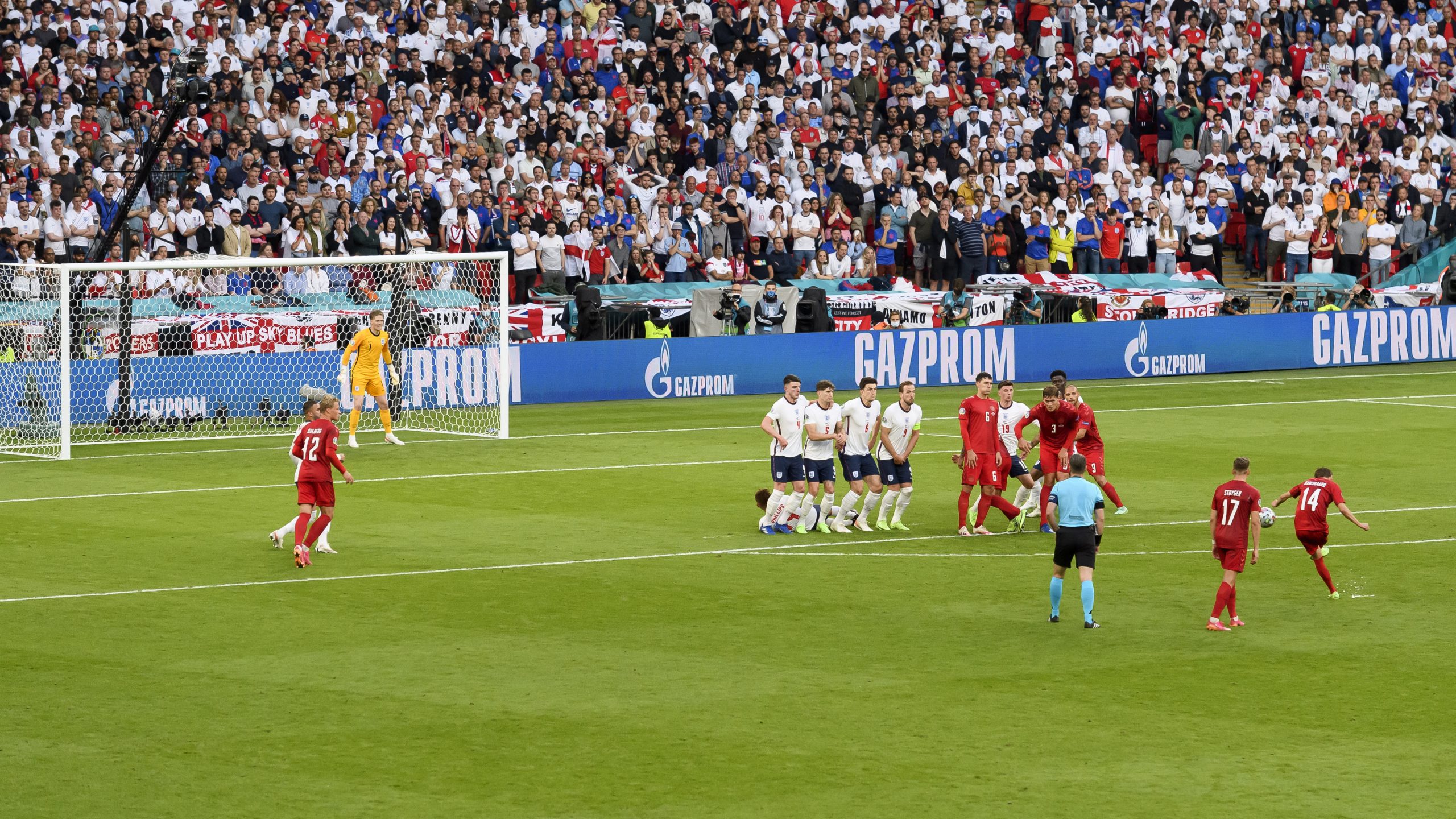 Damsgaard y su gol contra Inglaterra en el Eurocopa 2020