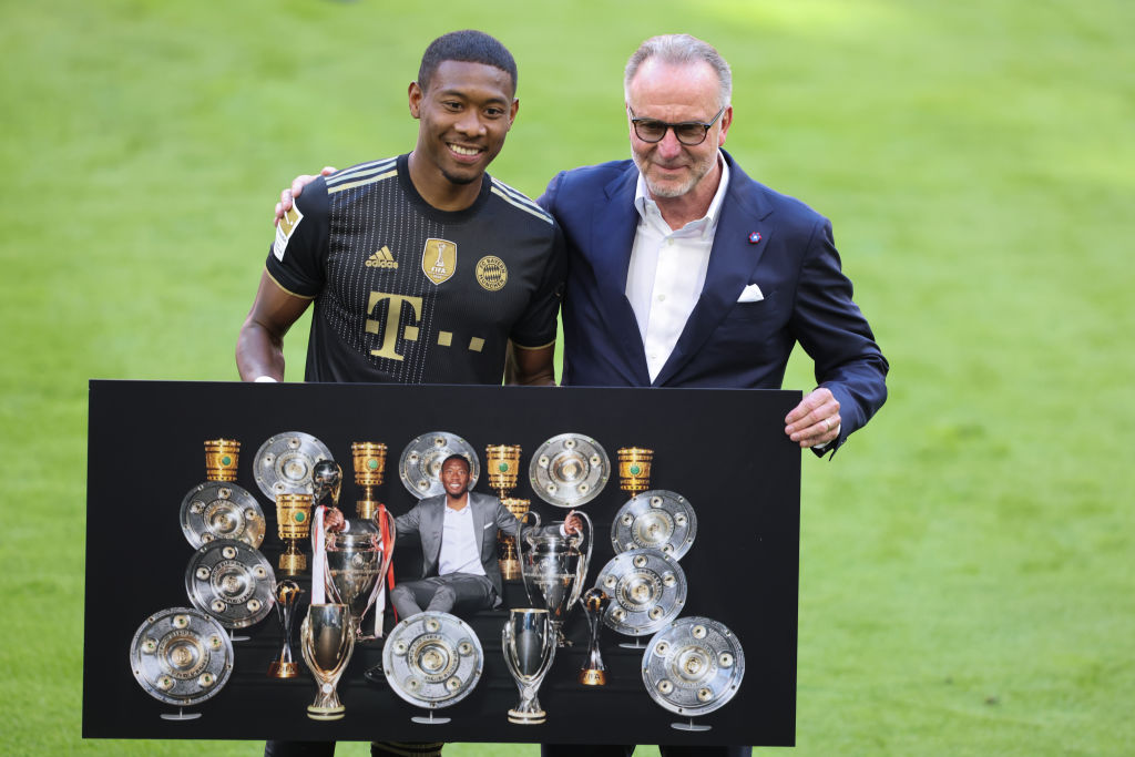 David Alaba en su despedida con el Bayern Munich