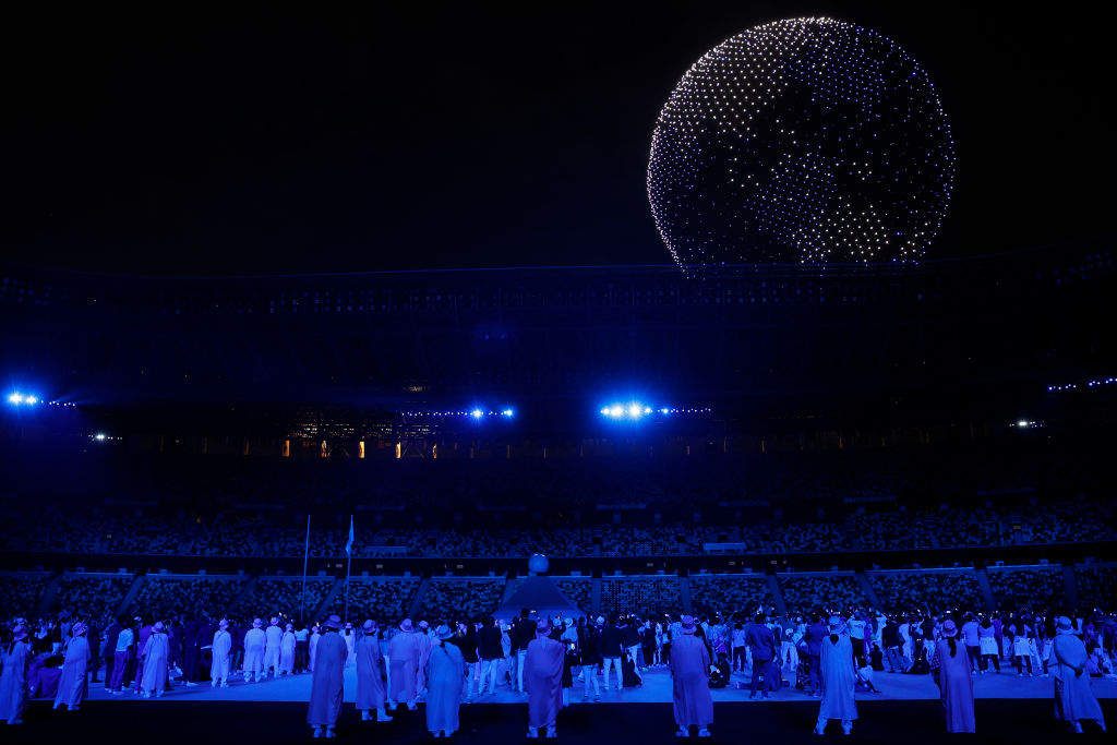 Drones en la inauguración de Juegos Olímpicos Tokio 2020