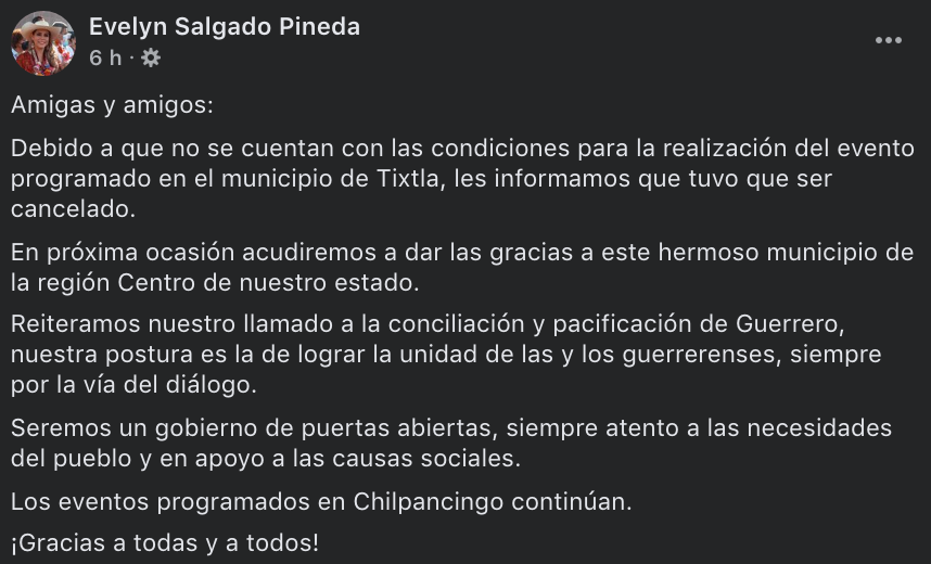 Tsss: Normalistas de Ayotzinapa impiden mitin de Evelyn Salgado en Guerrero