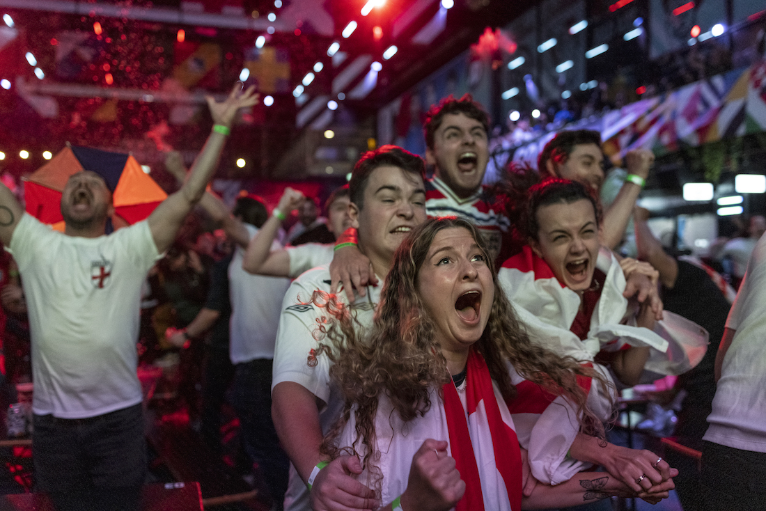 Festejos aficionados Inglaterra Eurocopa