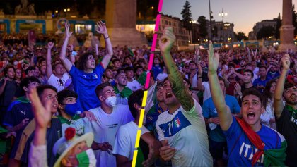 En imágenes y videos: Así fueron los festejos italianos tras las atajadas de Donnarumma en la Eurocopa
