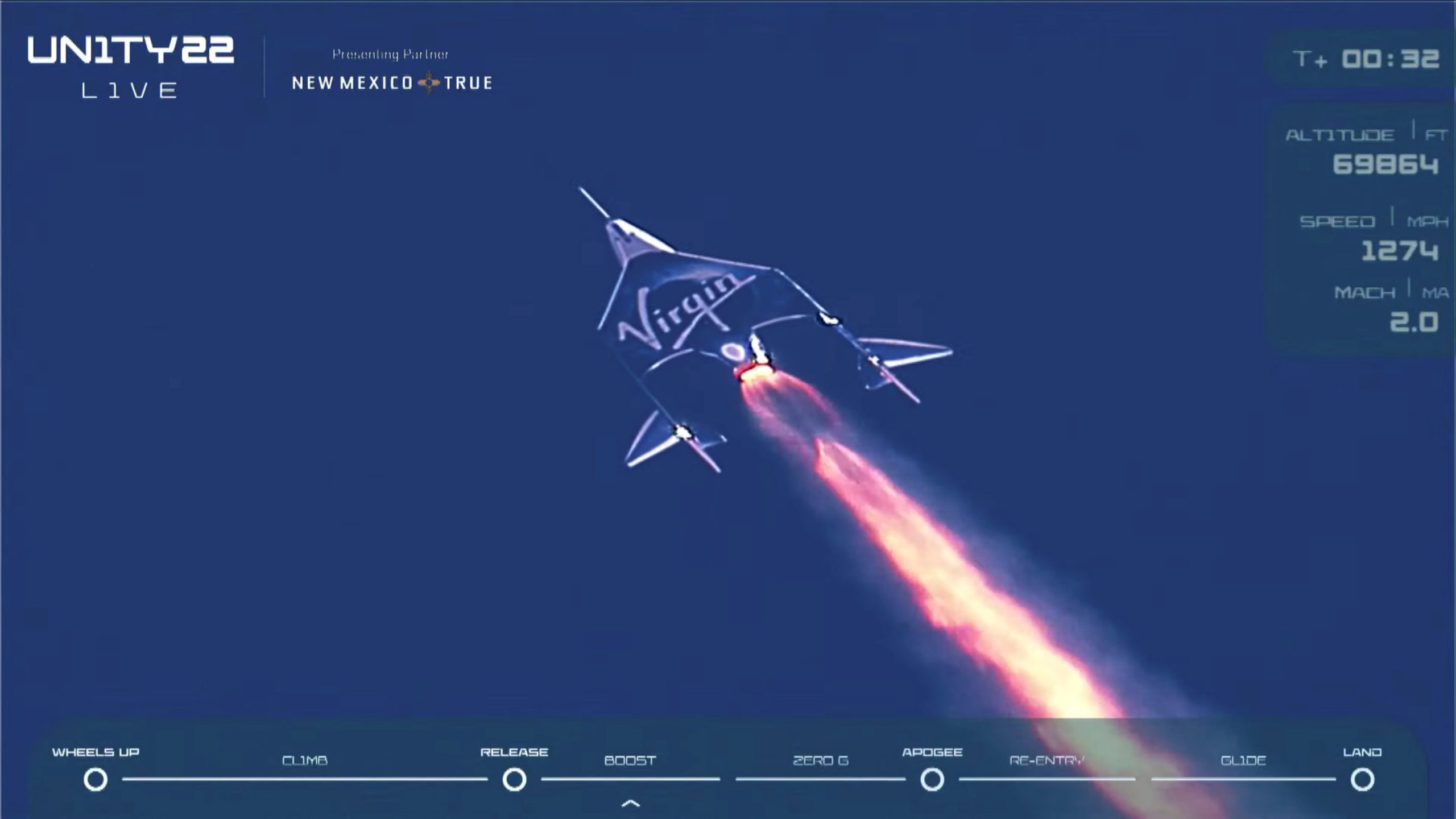 Así se vivió el vuelo al espacio de Richard Branson a bordo del VSS Unity de Virgin Galactic