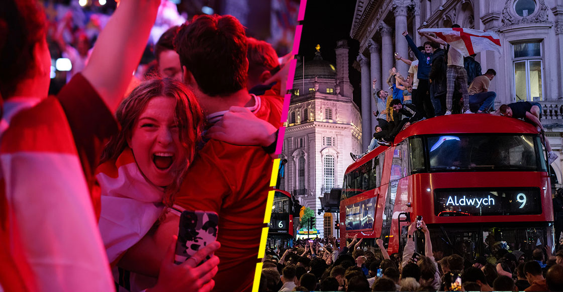 En imágenes y videos: Los eufóricos festejos en Inglaterra tras el pase a la final de la Eurocopa