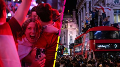 En imágenes y videos: Los eufóricos festejos en Inglaterra tras el pase a la final de la Eurocopa