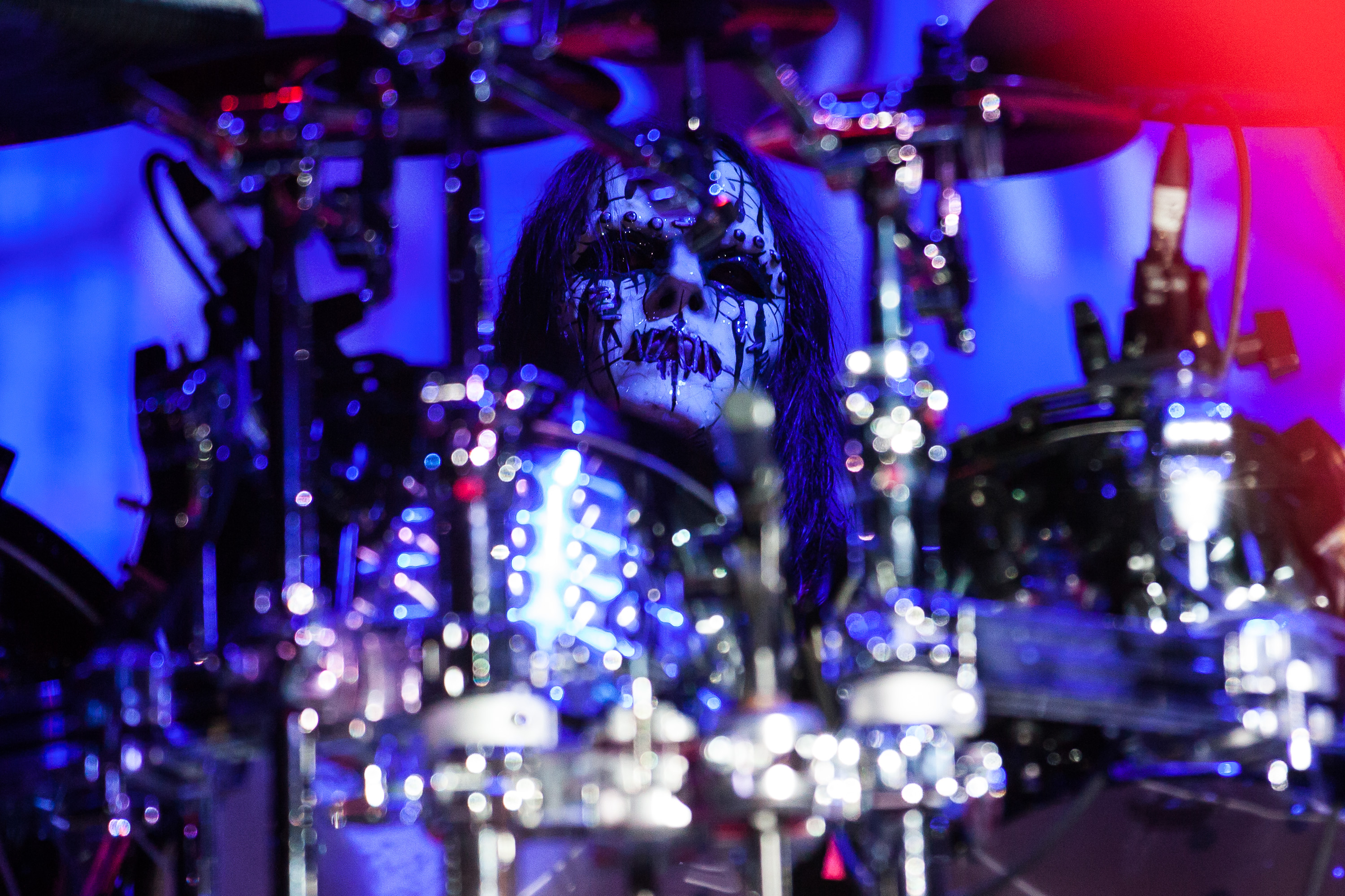 Joey Jordison con Slipknot en 2012