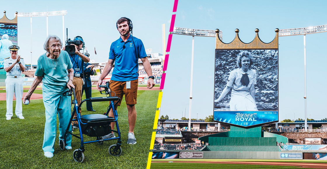Veterana de la segunda guerra mundial encargada del primer lanzamiento en juego de la MLB