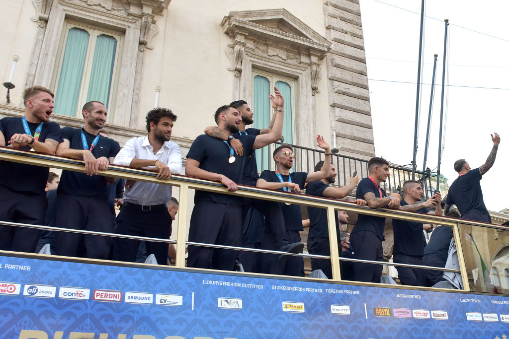 En imágenes: Italia desfiló en Roma y visitó al primer ministro después de ganar la Eurocopa