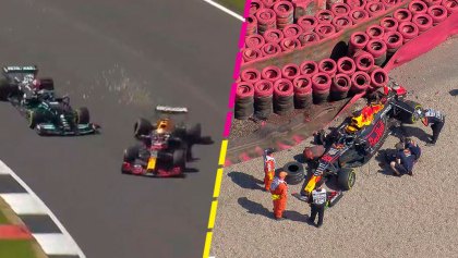 ¡Otra vez Hamilton! El accidente que dejó fuera a Verstappen en el GP de Gran Bretaña