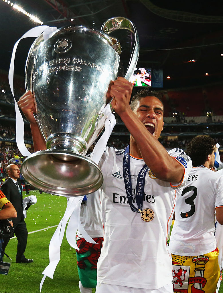 Raphaël Varane con la Champions League