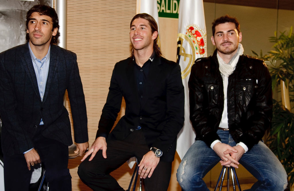 Raúl González, Sergio Ramos e Iker Casillas
