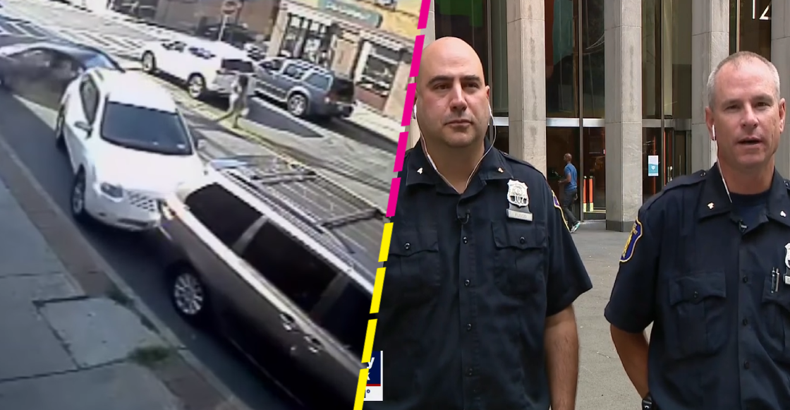 Policías rescatan a una bebé que quedó atrapada debajo de un coche