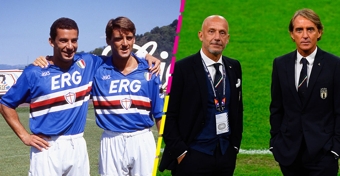 Roberto Mancini y Gianluca Vialli, los amigos que le hacen frente al cáncer en la Selección de Italia