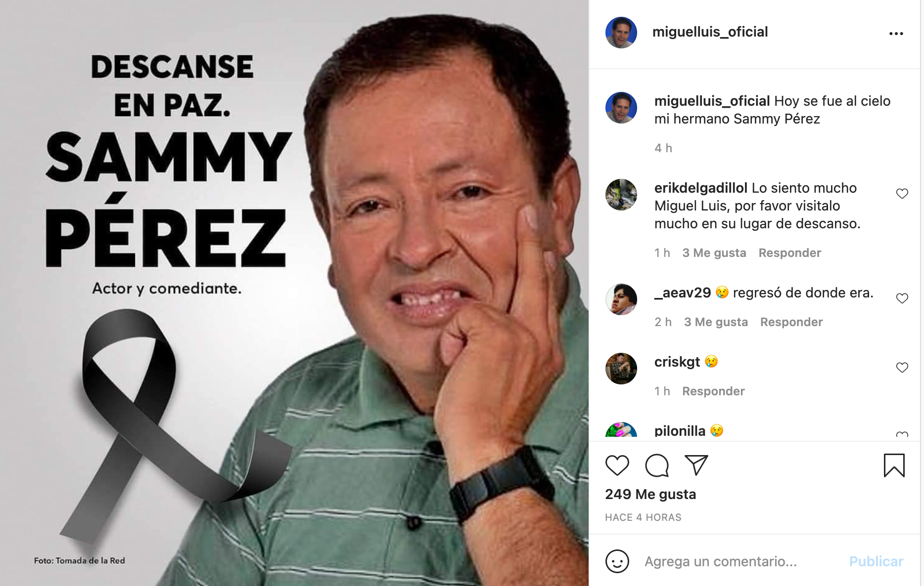Adiós a un grande: Así reaccionó el internet ante la muerte de Sammy Pérez