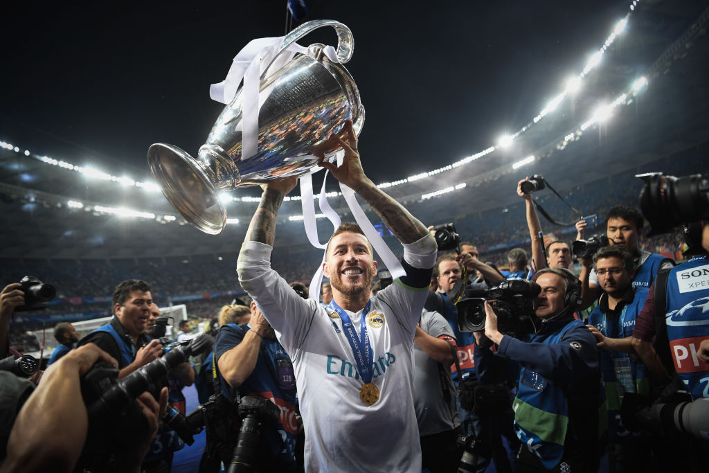 Sergio Ramos con la Champions League