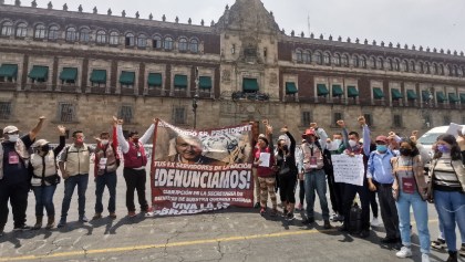 Servidores de la Nación protestaron en Palacio Nacional por mejores condiciones laborales