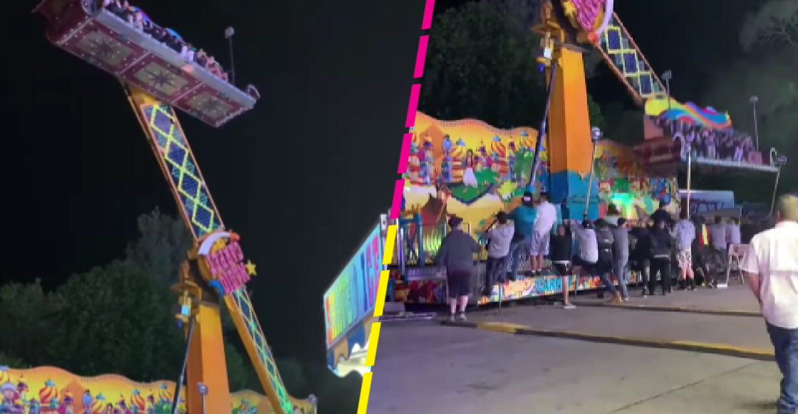 Checa cómo los asistentes de una feria en EU evitaron que un juego mecánico se desplomara