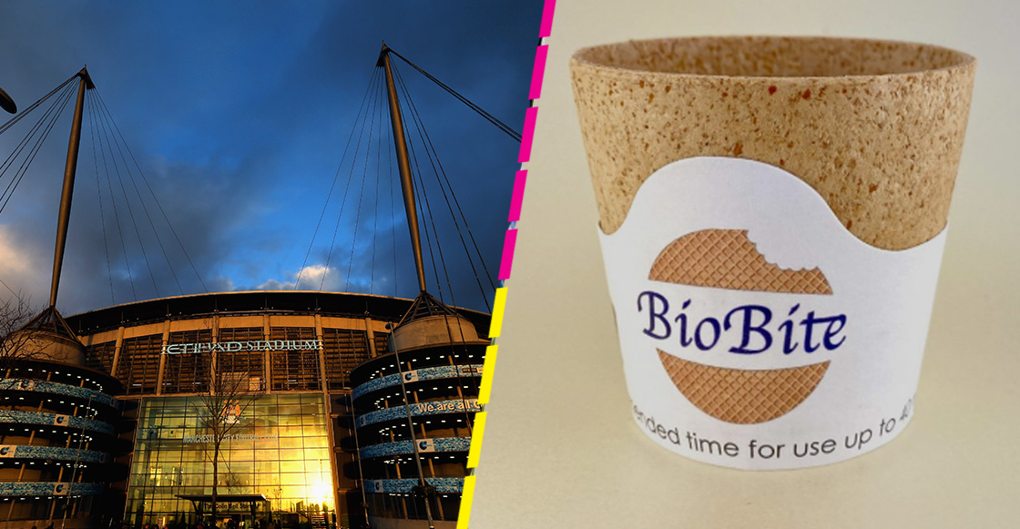 ¿Cómo funcionan los vasos comestibles que se venden en el estadio del Manchester City?
