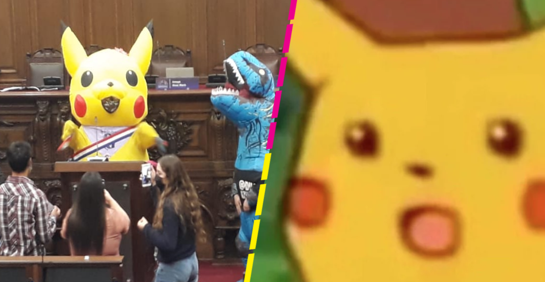 Congresista se disfraza de Pikachu en plena sesión y se vuelve viral