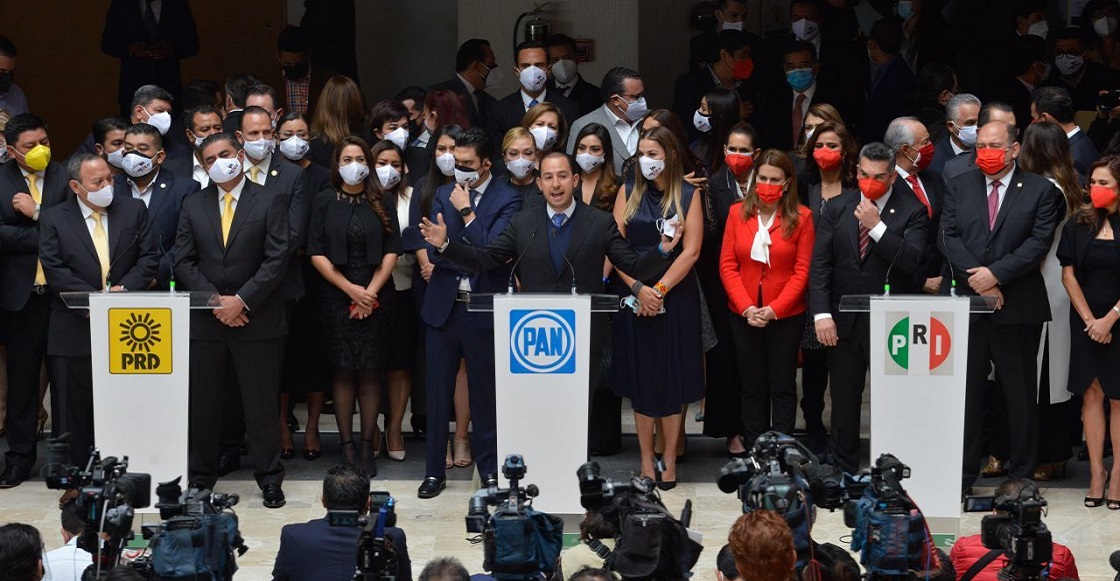 Va por México, PRI PAN PRD plenaria denuncia OEA