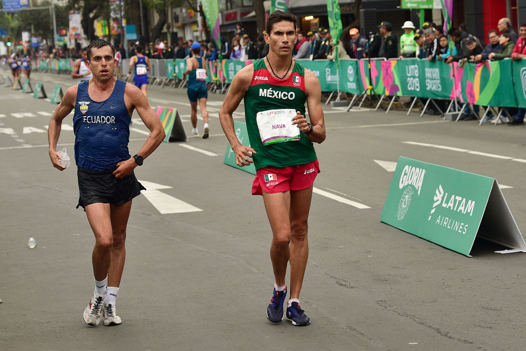 Horacio Nava en la marcha