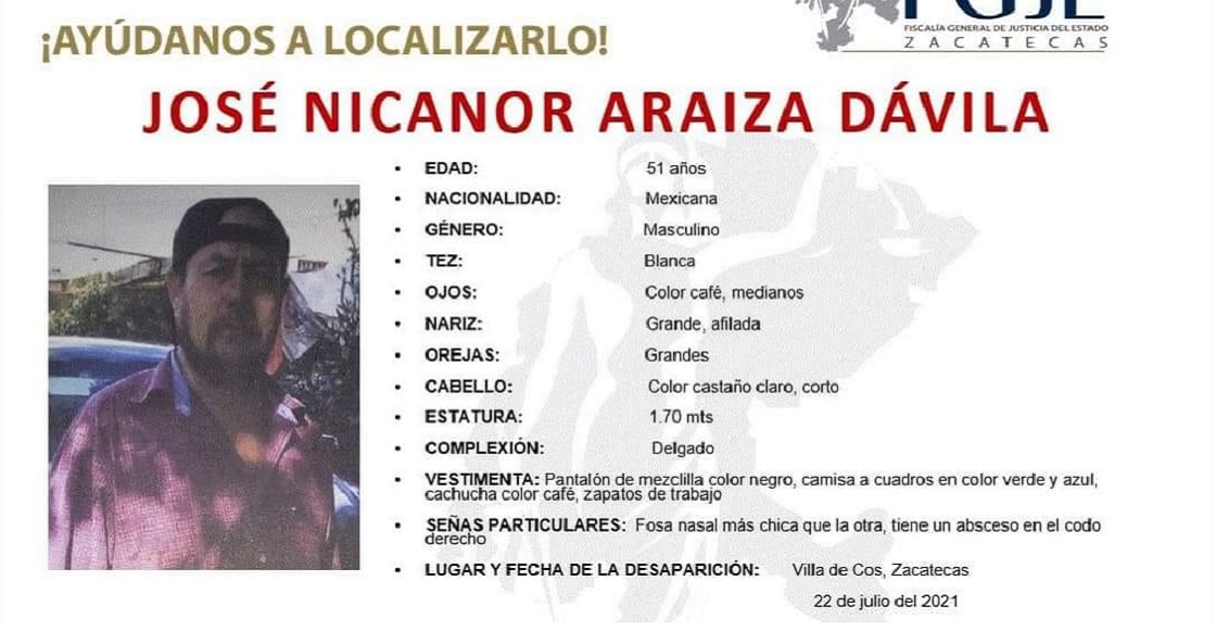 josé nicanor araiza desaparecidos
