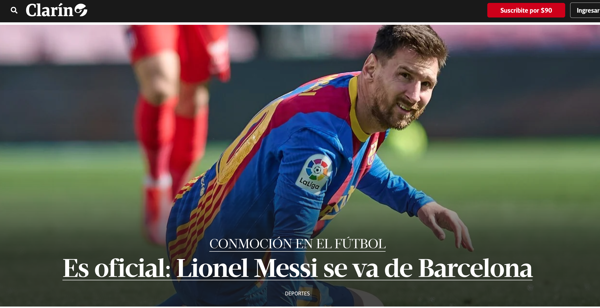 Las reacciones de la prensa en todo el mundo tras la separación de Messi y Barcelona