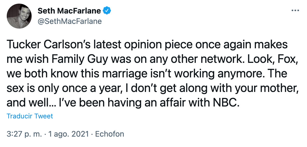 Seth MacFarlane quiere que Fox deje de transmitir 'Family Guy'