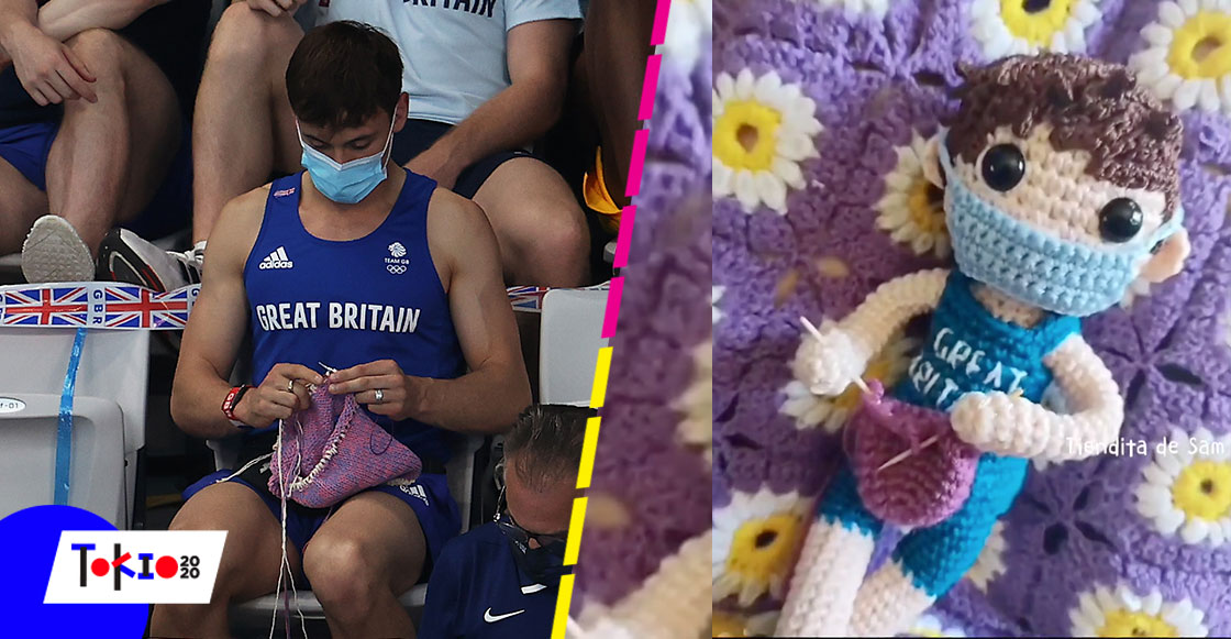 El muñeco de Tom Daley tejiendo hecho por una mexicana y que se hizo viral