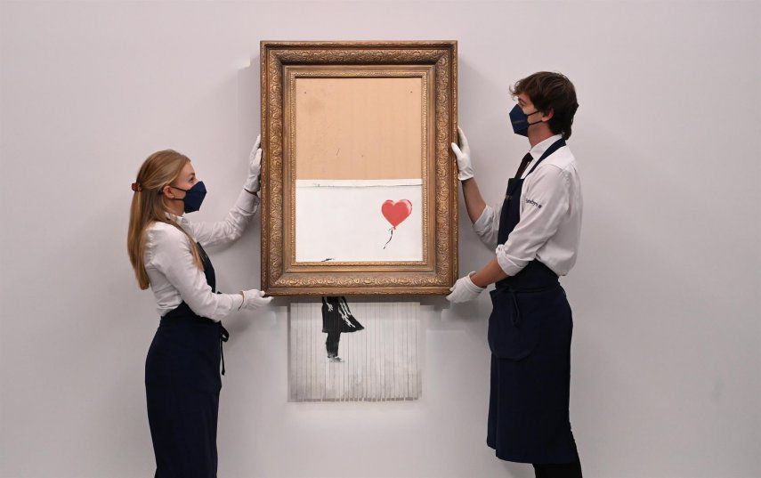 Sin trucos: ‘Love in the Bin’ de Banksy vuelve a subasta 