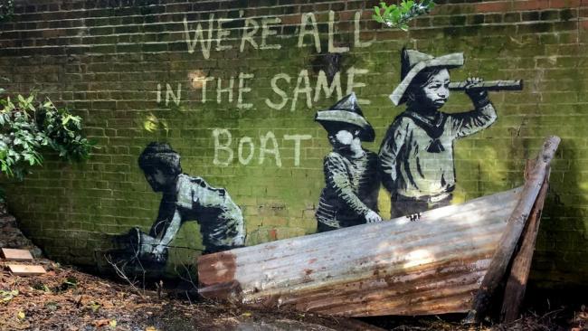 Sin trucos: ‘Love in the Bin’ de Banksy vuelve a subasta