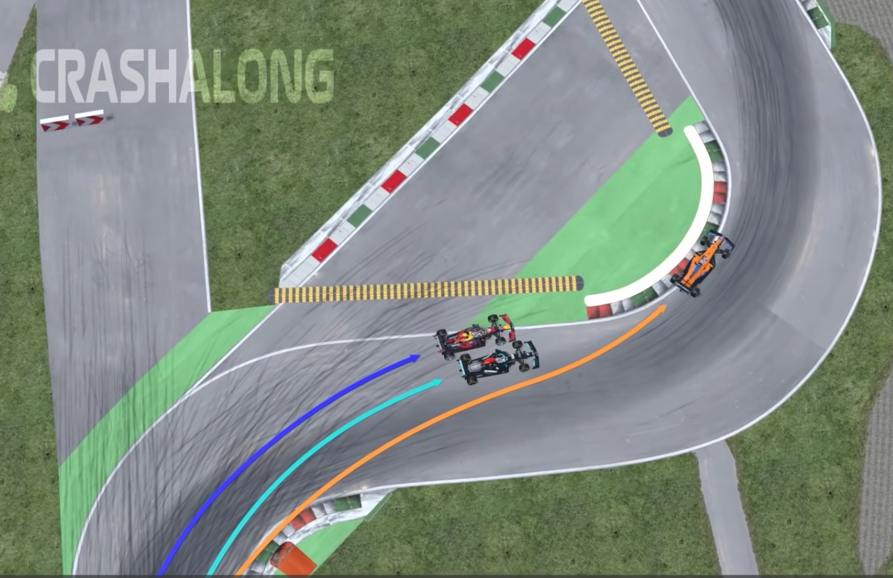 ¿Entonces quién tuvo la culpa? Recrean el accidente entre Verstappen y Hamilton en el GP de Italia