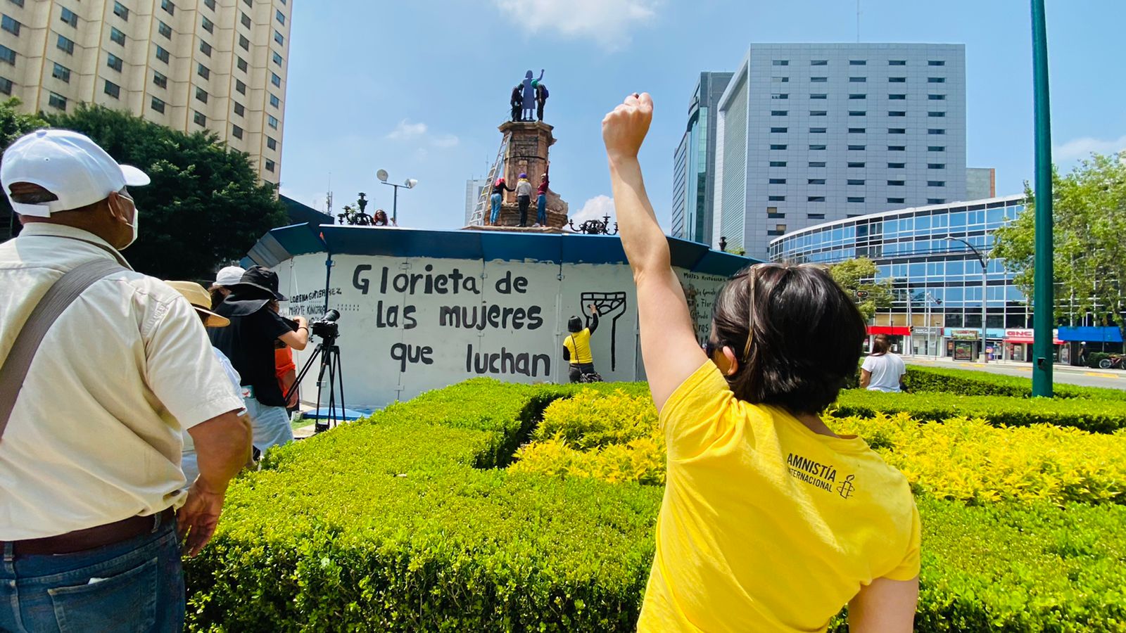 Antimonumento feminista podría quedarse permanentemente en exglorieta de Colón: Claudia Sheinbaum